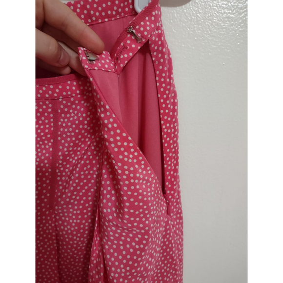 Pendleton Women's 12 Pink Polka Dot Silk Lined Mid Length Skirt - Picture 5 of 8
